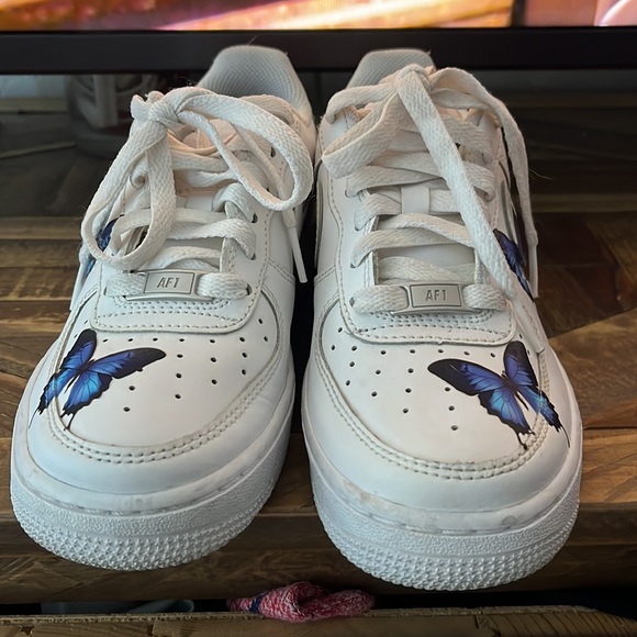 Blue butterfly Nike AF1 - Picture 4 of 4